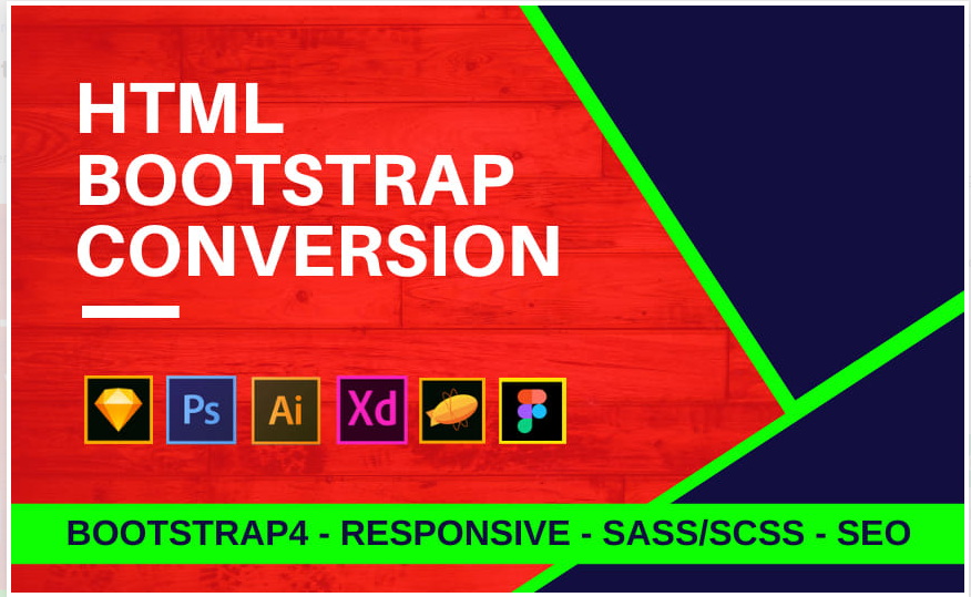 I will convert psd to html bootstrap 4 within 24 hour...