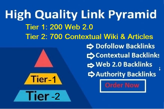 Super Web 2.0 Pyramid With 200 Web 2.0 from 700 Unlim...
