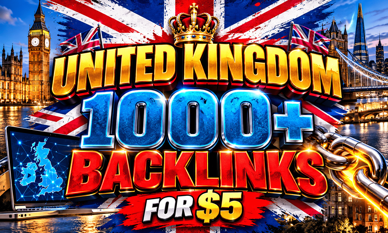 1000+ United Kingdom based domains UK backlinks