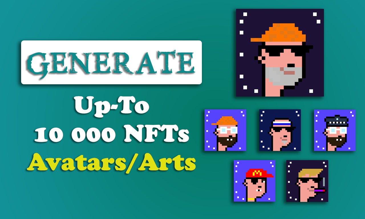 I will generate 1k 5k 10k nft art variations with met...