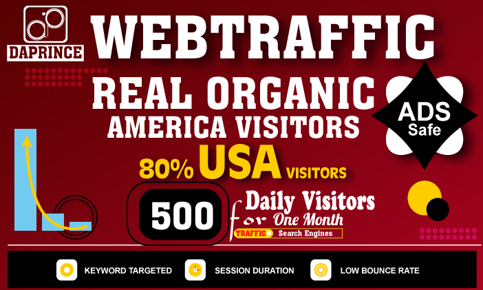 Organic USA web traffic for your website within 30 da...
