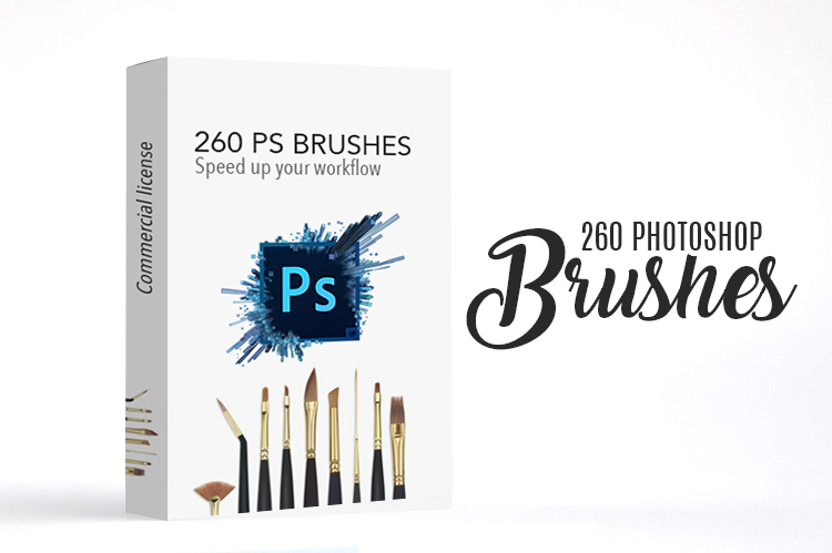 Get 260 Adobe Photoshop Brushes Speed up your workflo...