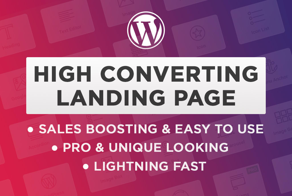 I will build custom landing page in wordpress that co...