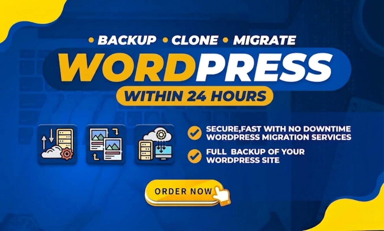 I will migrate and backup your wordpress website in 2...