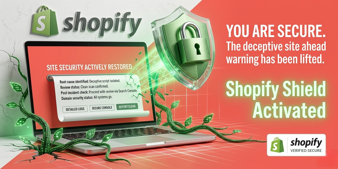 I will remove deceptive site ahead warning on your sh...