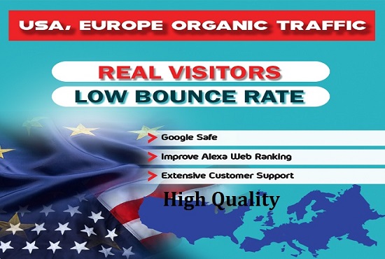 Quality real visitors from Europe Country Targeted We...