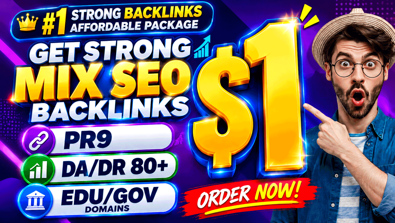 Get Strong 50 MIX SEO EDU/GOV Backlinks | PR9, DA/DR 80+ & Spam free Links