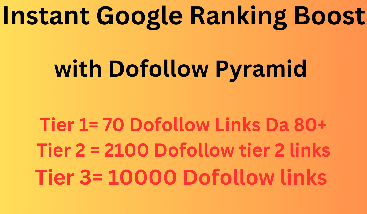 Quick Google Ranking magic with do-follow pyramid