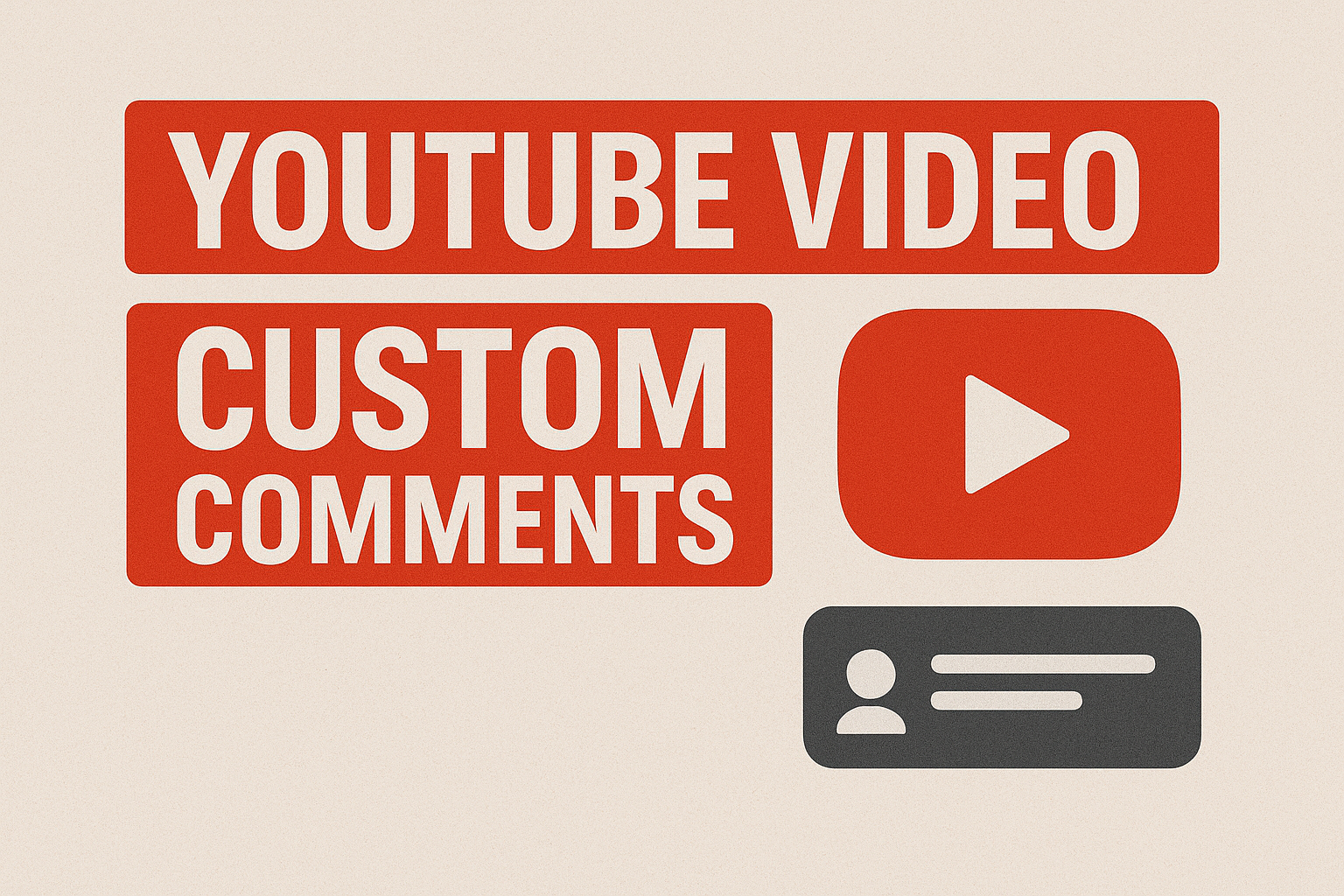 YouTube Video Custom Comments From Real User Profile