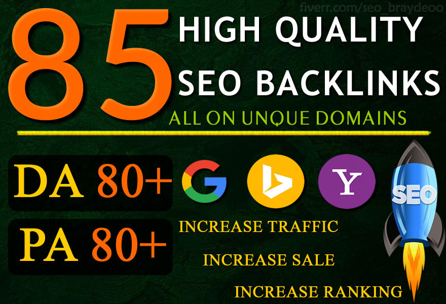 MANUALLY Do 85 UNIQUE PR9 SEO BackIinks on DA100-60 s...