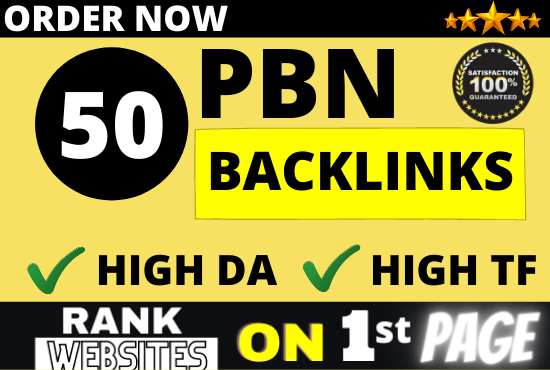 50 High Metrics Pbn Posts DA 50+& TF +20 Contextu...