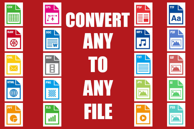 I will convert any file, video or audio to mp3, mp4...