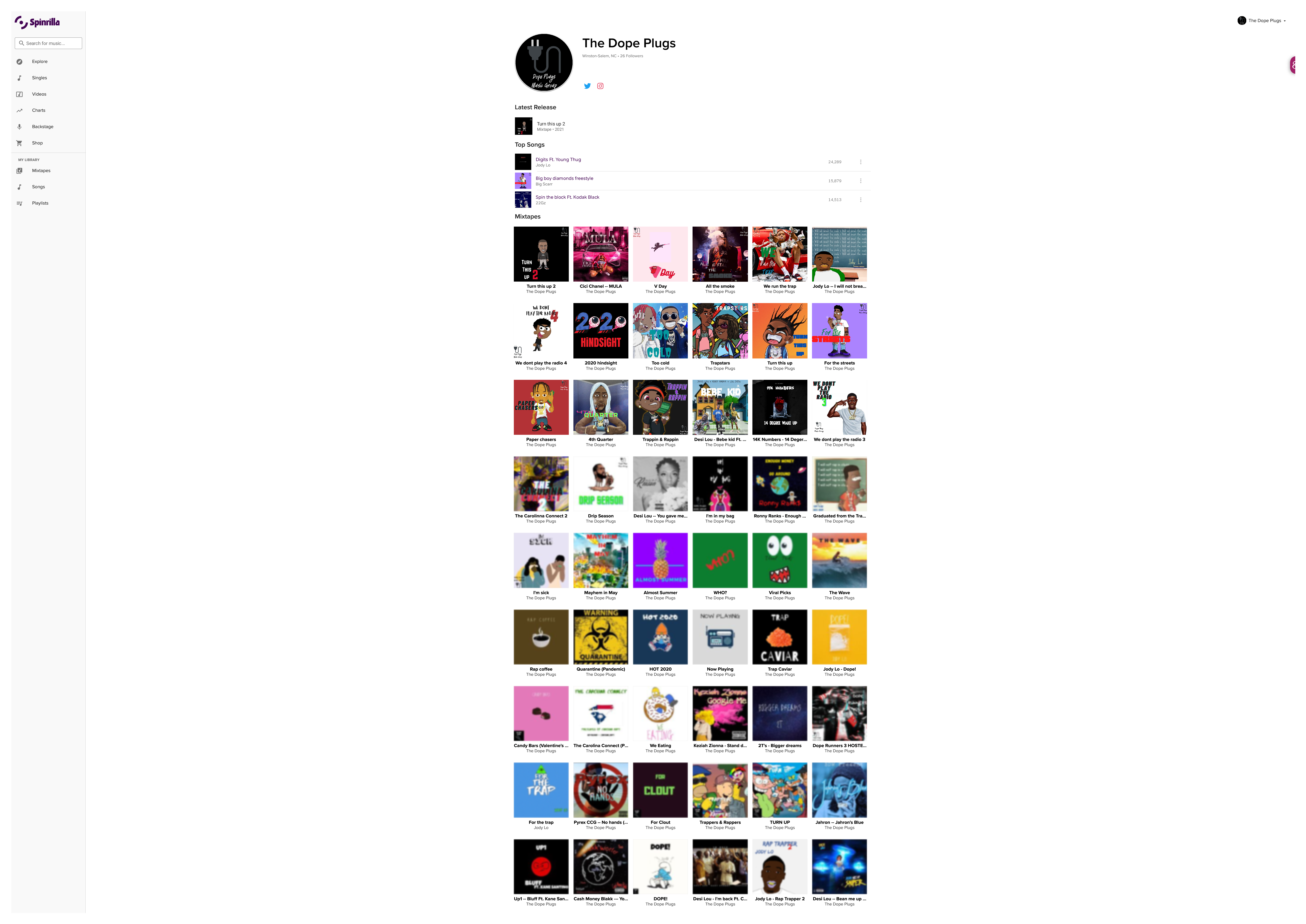 upload your mixtape to 3 sites. we have spinrilla, m...