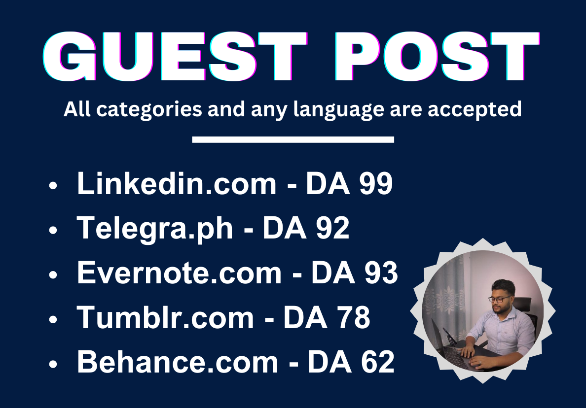 Get 5 High-Quality Guest Posts for Your Niche Quick T...