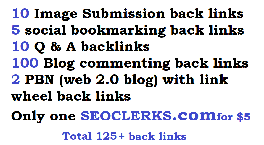 Create 125 + High quality Backlinks To Skyrocket your...