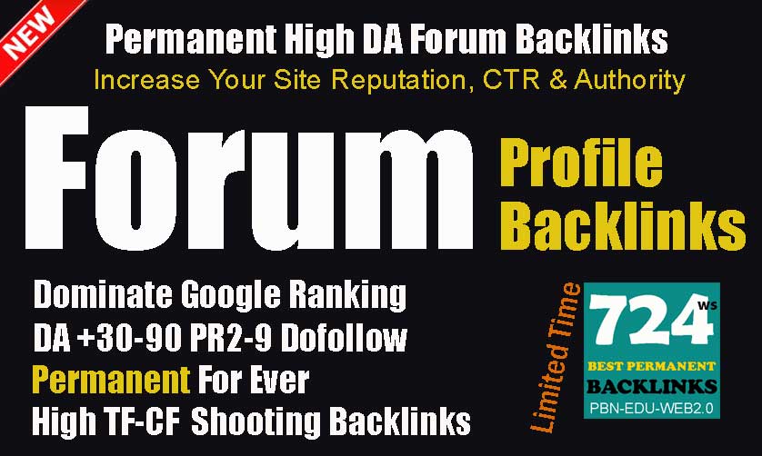 500 Forum Profile Dofollow Backlinks- Permanent High ...