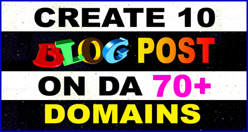 Manually create 10 - DA70+ Web 2.0 Blog Posts with 3 ...