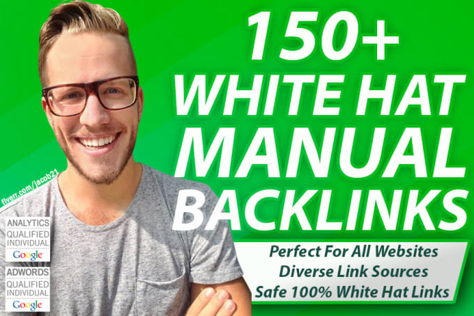 I will 150 SEO backlinks white hat manual link buildi...