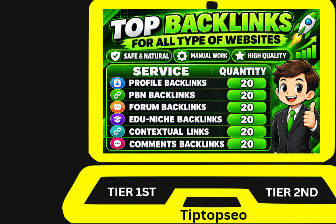 Skyrocket your website ranking with Tier 1st strong links with free tier 2nd 120 comment links