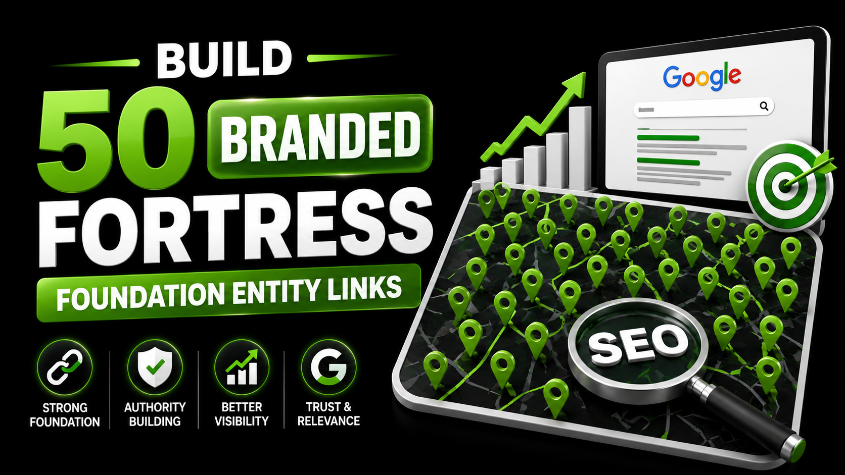 Build 50 Branded Fortress Foundation Entity Links