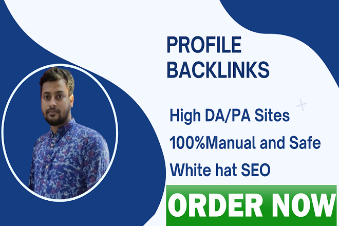 I will provide you 50 high quality profile backlinks