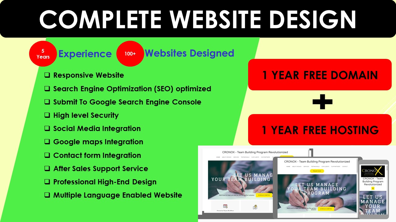 I provide complete package of domain, hosting & ...