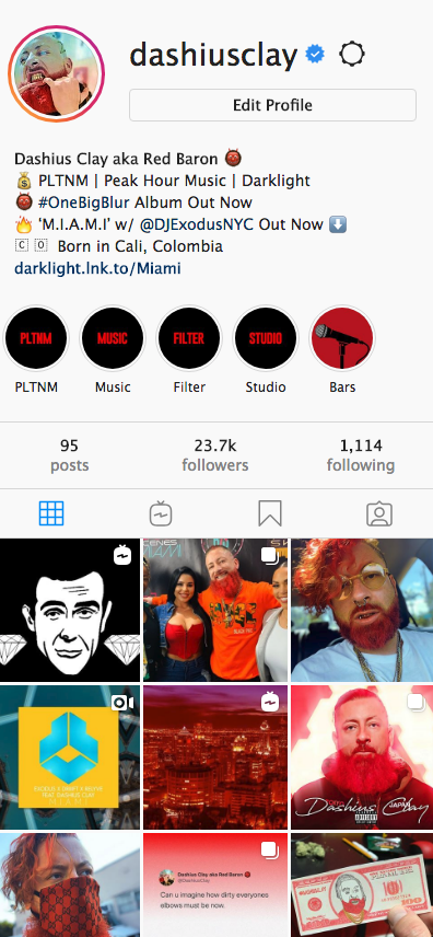 Verified IG Shoutout to 23.7k music and fashion fans