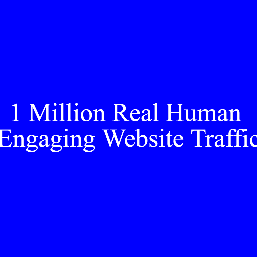 I Will Give 1 Million Real Human Website Traffic