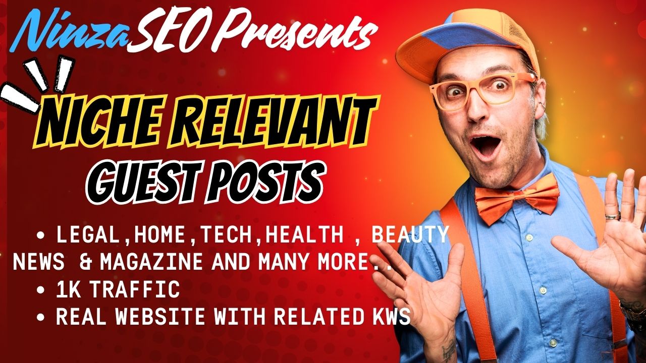 I will do SEO backlinks with expert blogger outreach ...