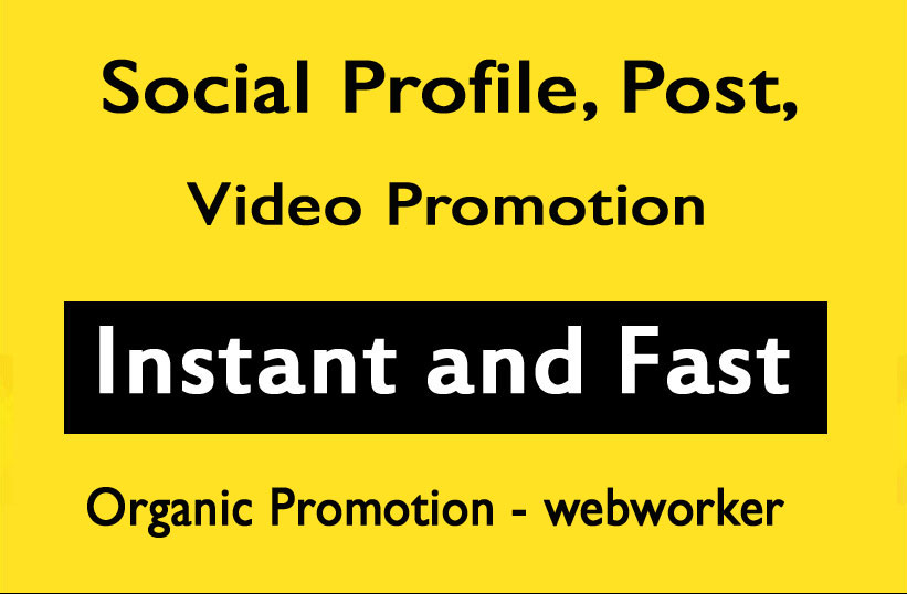 Social Profile and Pic Post Video Promotion within 6 ...