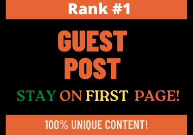 Write and Publish 100 Guest Post include 10 EDU Boost...