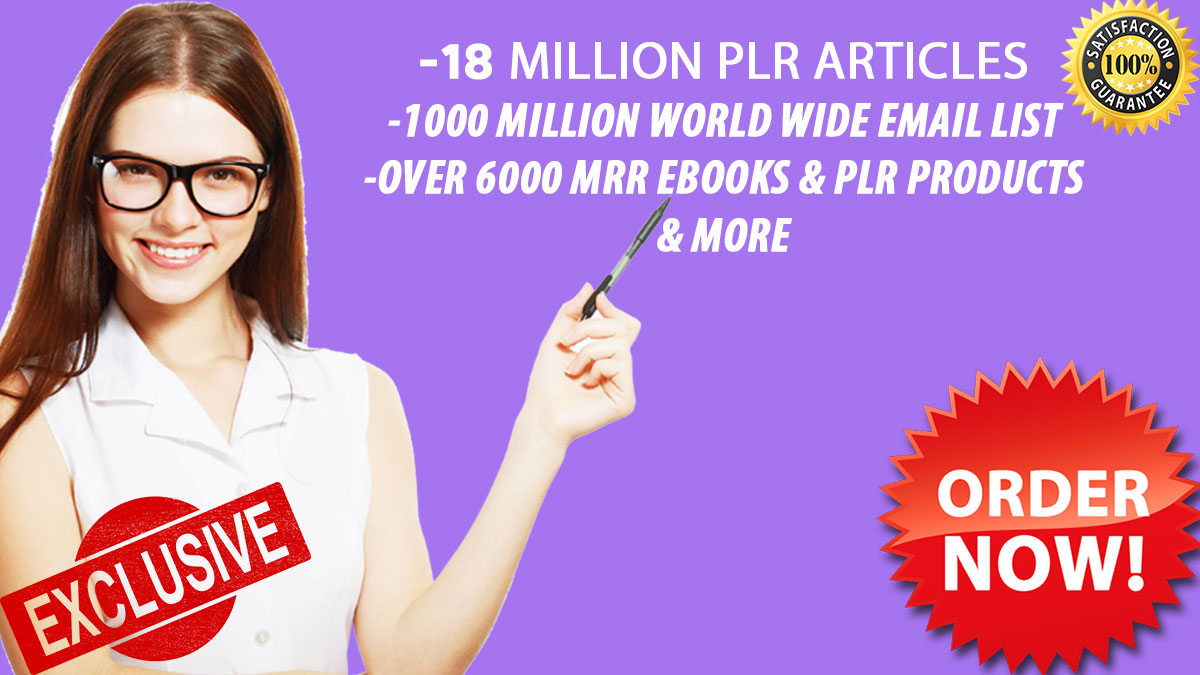 Get Over 18 Million PLR Articles, eBooks, 1 Billion...