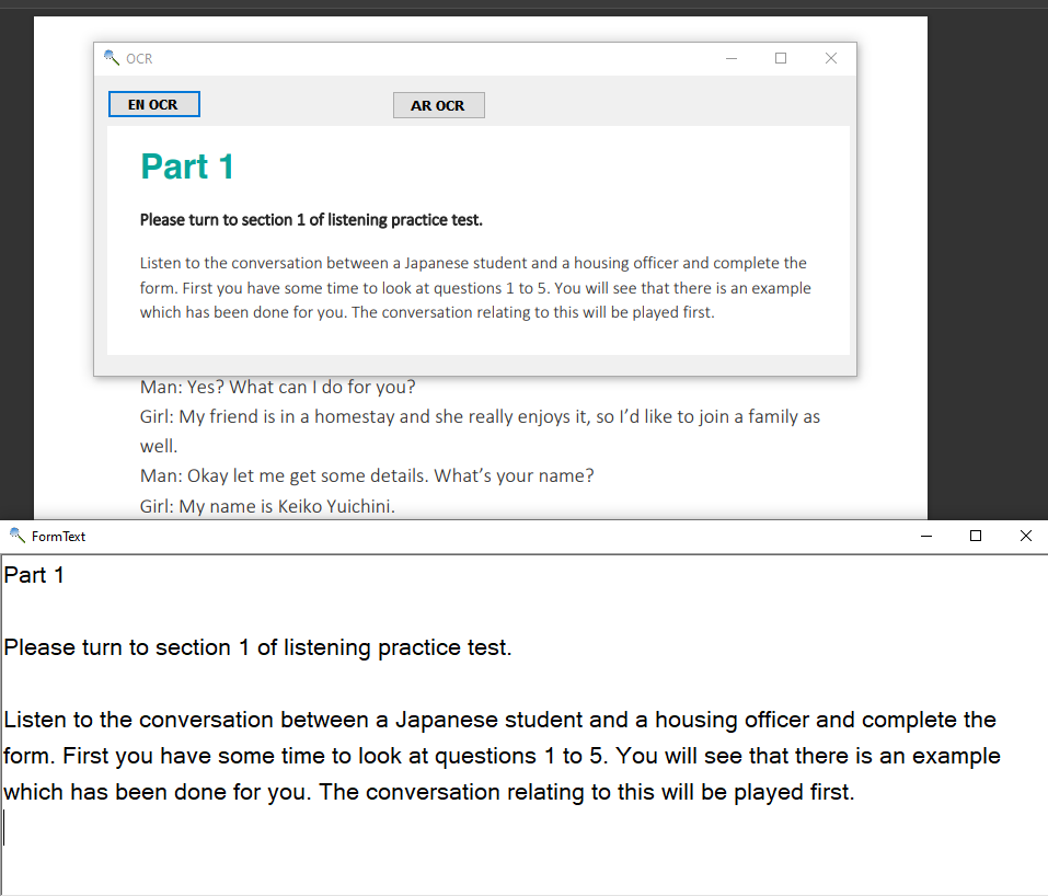 Extract text from photos and documents with source co...