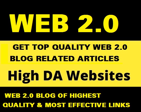 Build 50 web 2.0 blog of Highest Quality & Most E...