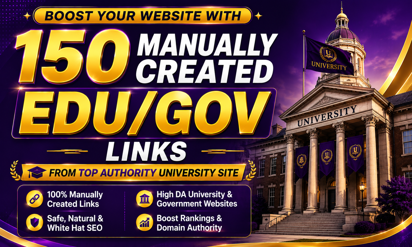 Boost your website with 150 mannually created Eddu/ G...