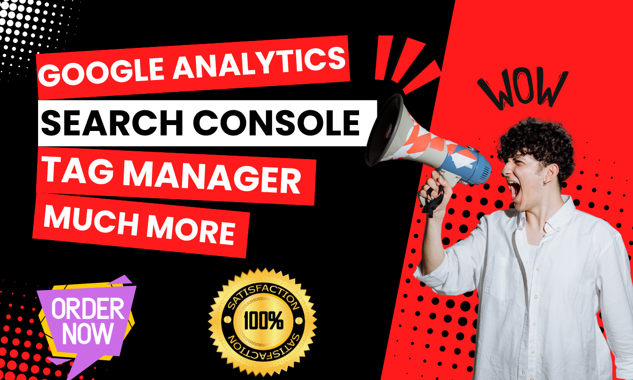 I will set and configure google analytics, search co...