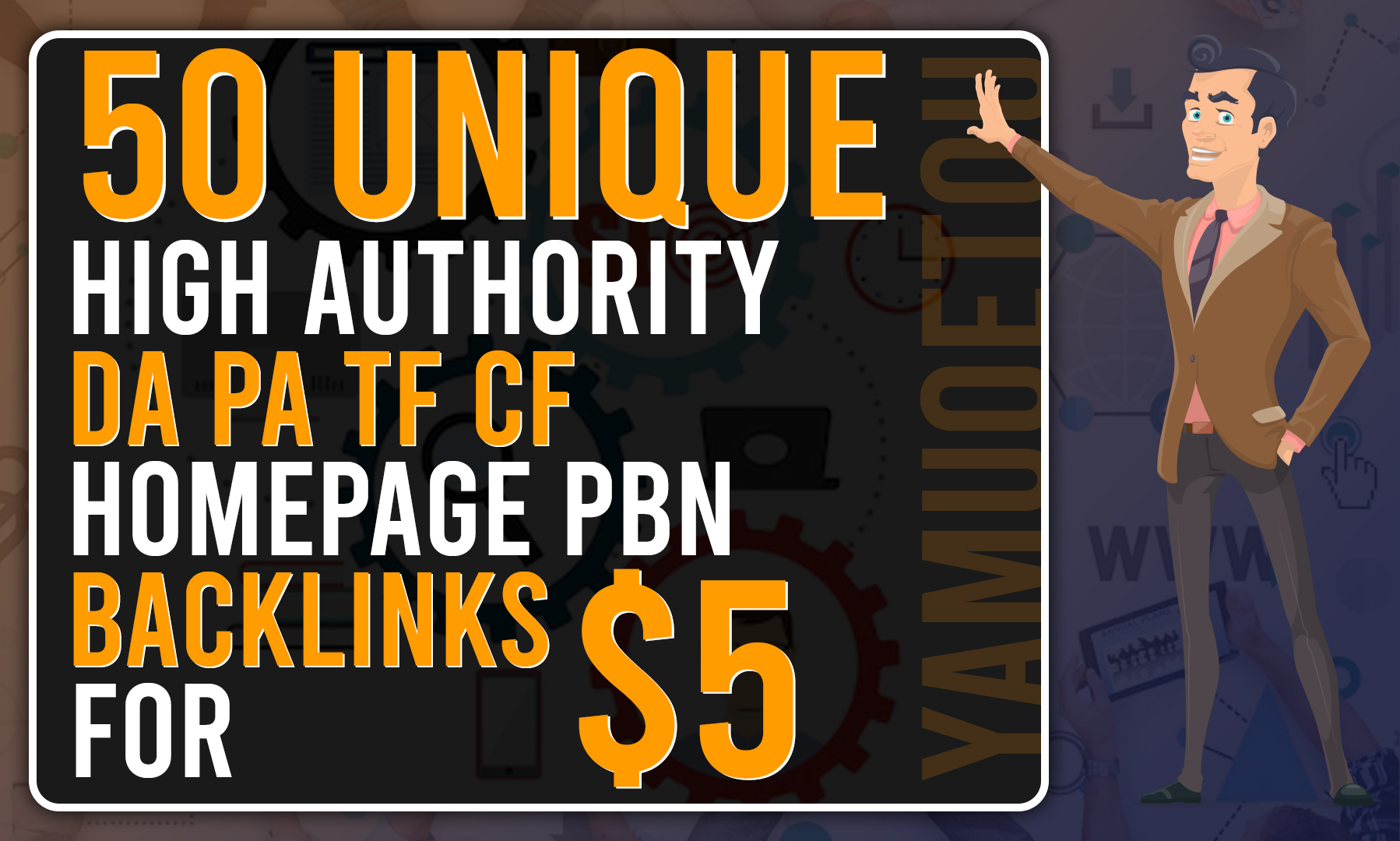 I Will Do 50 Unique High Authority PA DA TF CF Homepa...