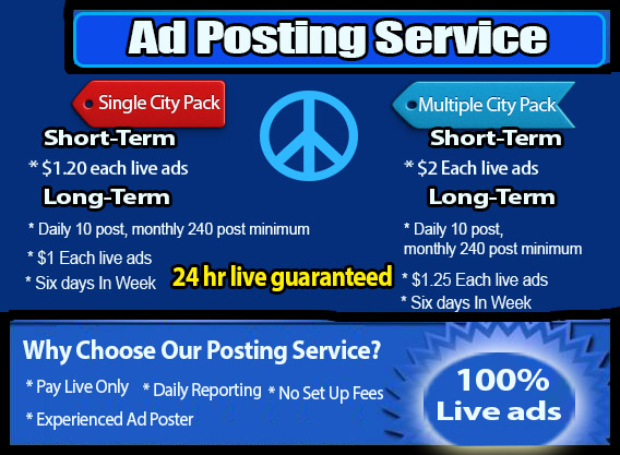 Craigslist live ad posting with live guarantee in Top...