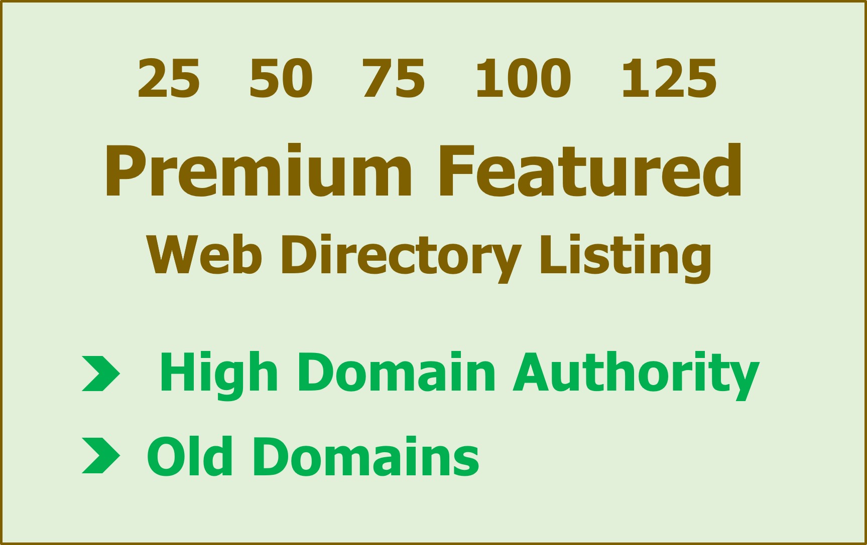 25 Premium Featured Directory Listing, Manual Submis...