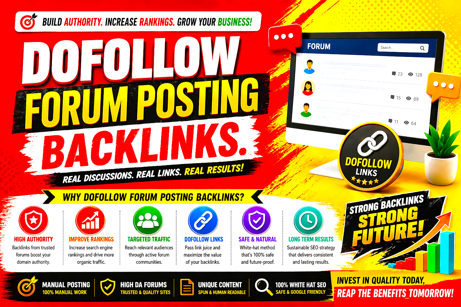100 High authority forum posting backlinks