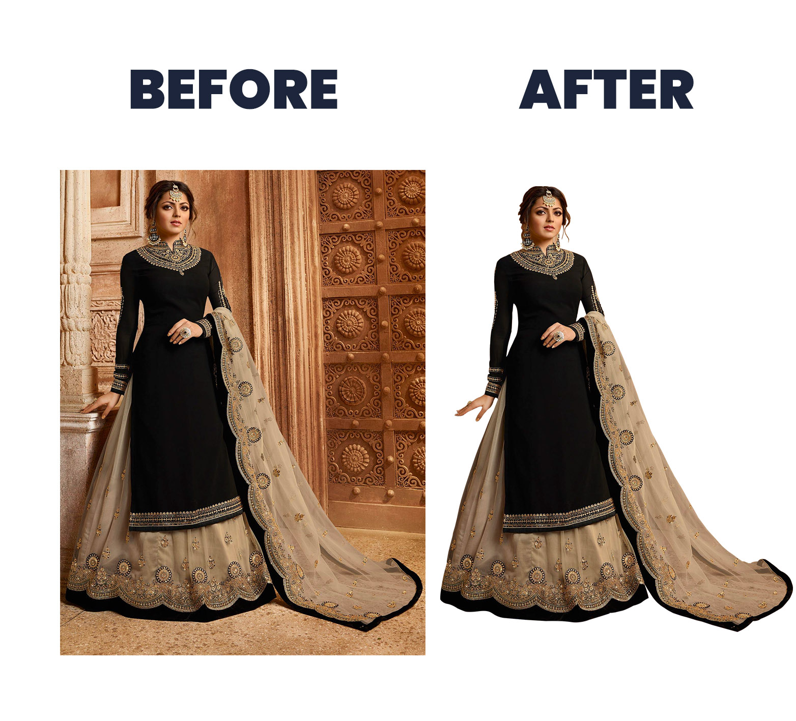 Remove background from your 2 photos