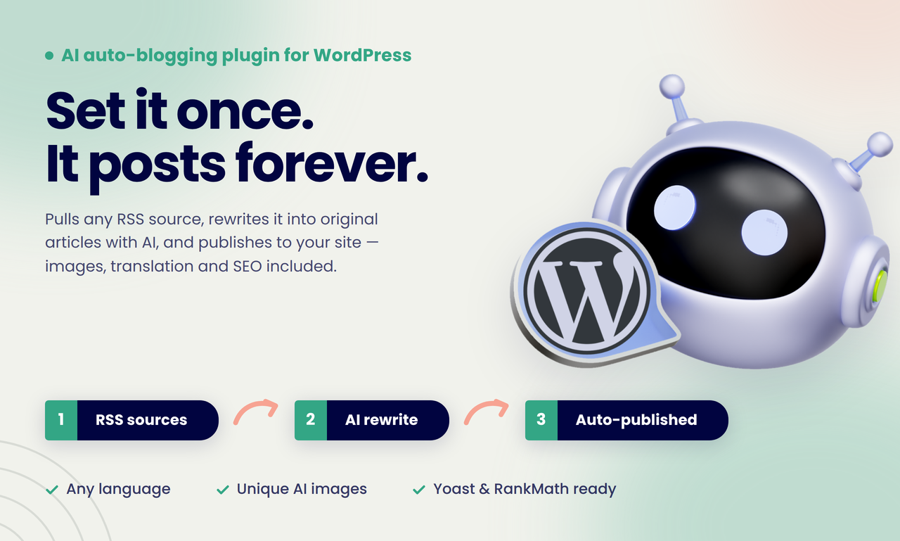 Automate your WordPress blog with AI Plugin that Auto...
