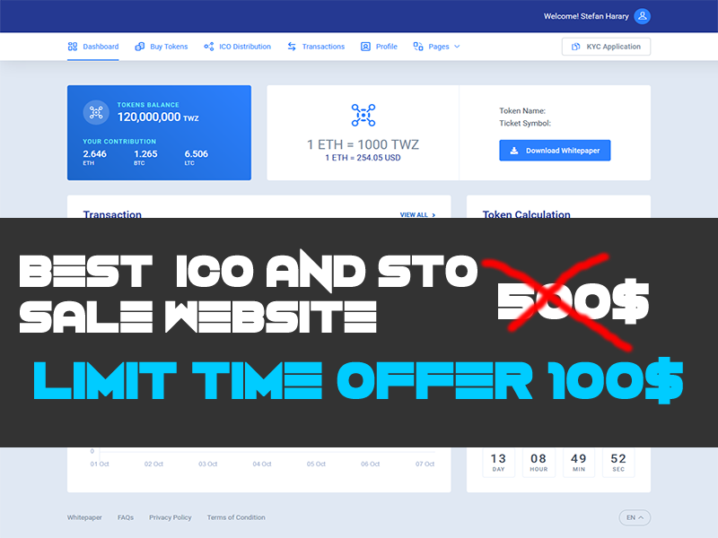 I will provide best ico admin dashboard selling site
