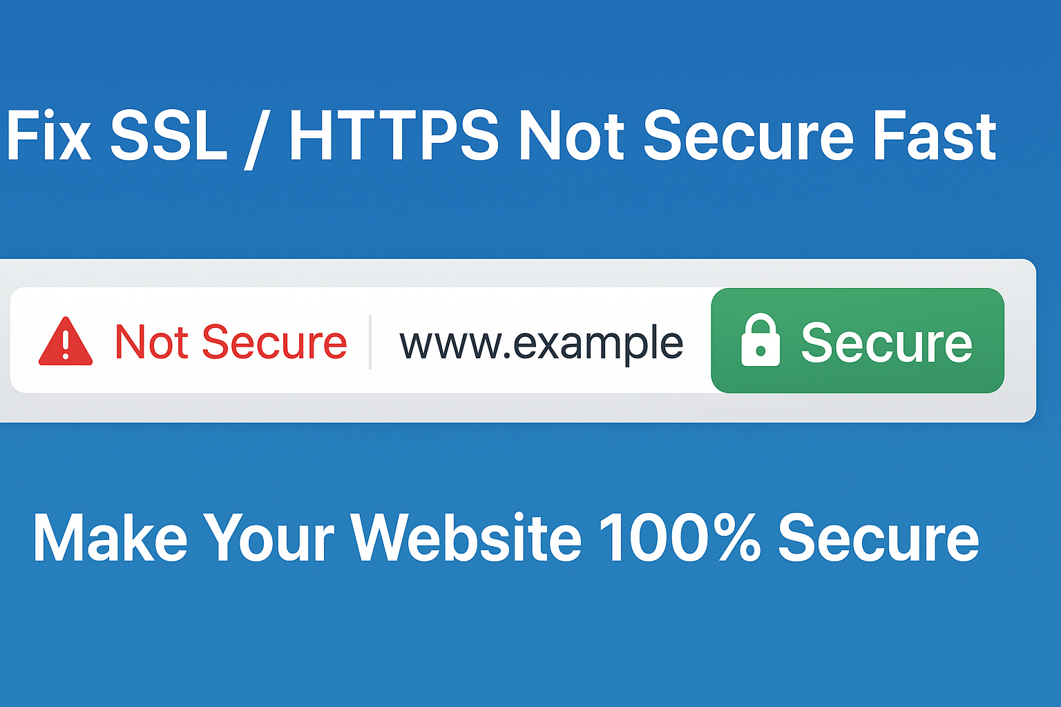 I will fix SSL or HTTPS not secure issue on your webs...
