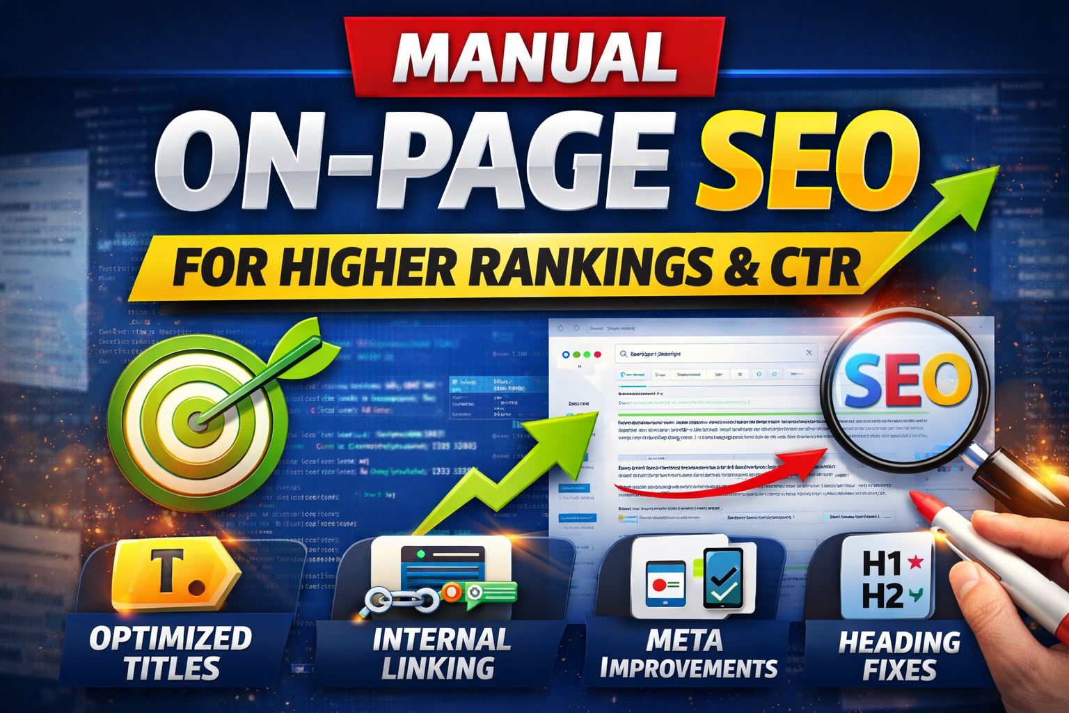 I will do manual on page SEO optimization for higher ...