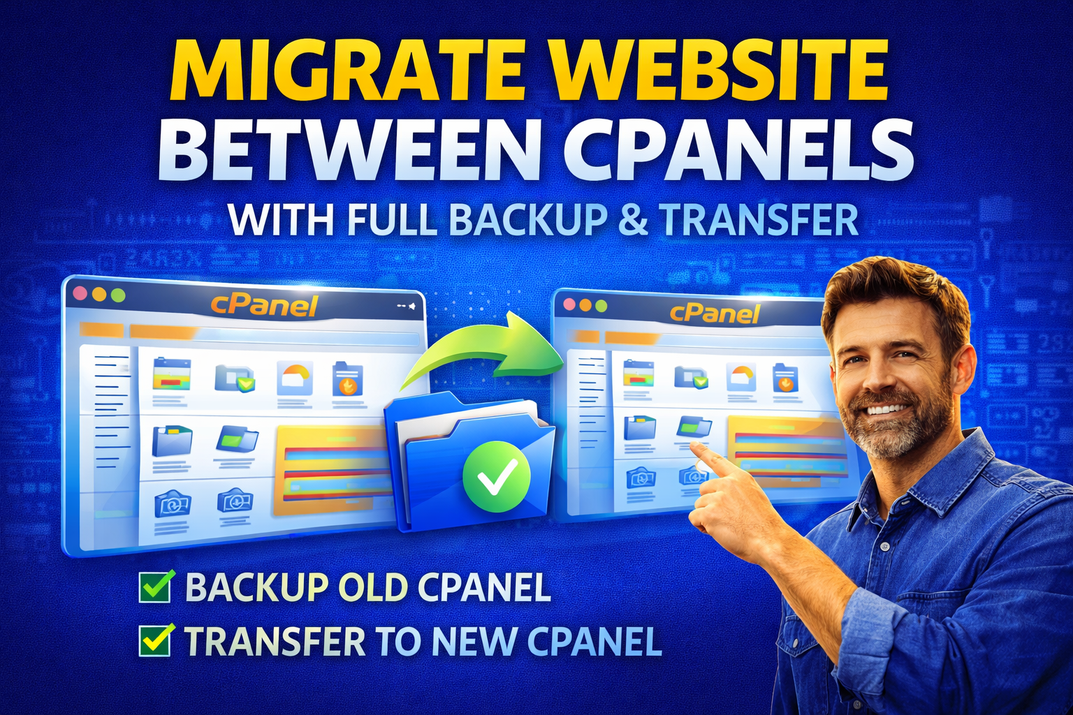 I will migrate your website from one cPanel to anothe...