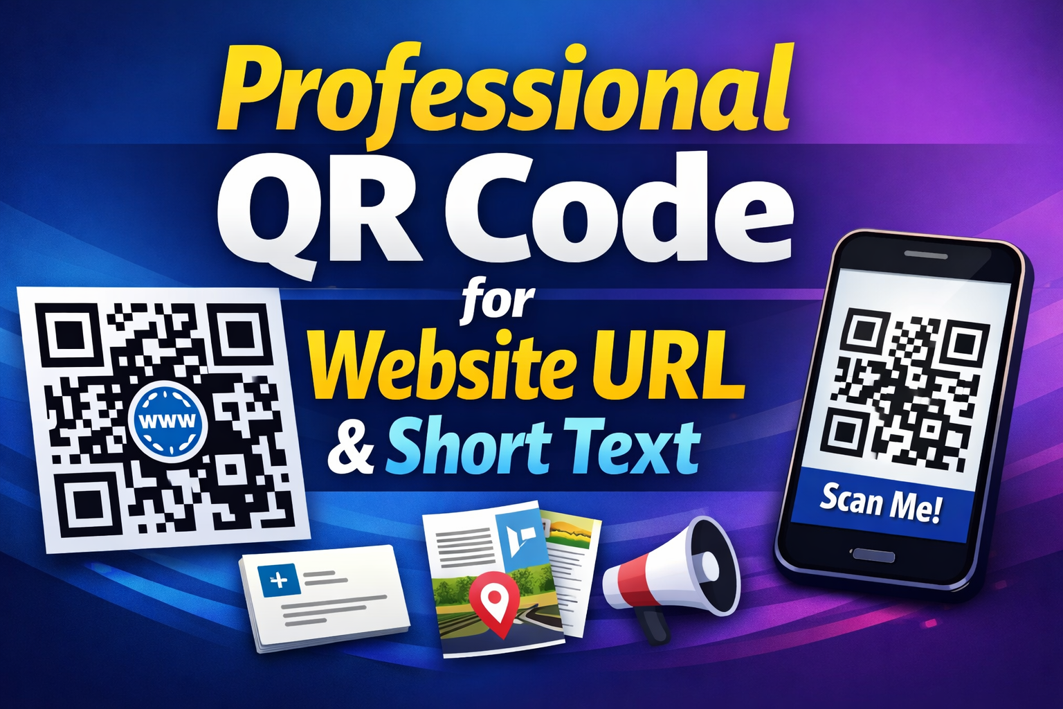 I will create a professional QR code for website URL ...