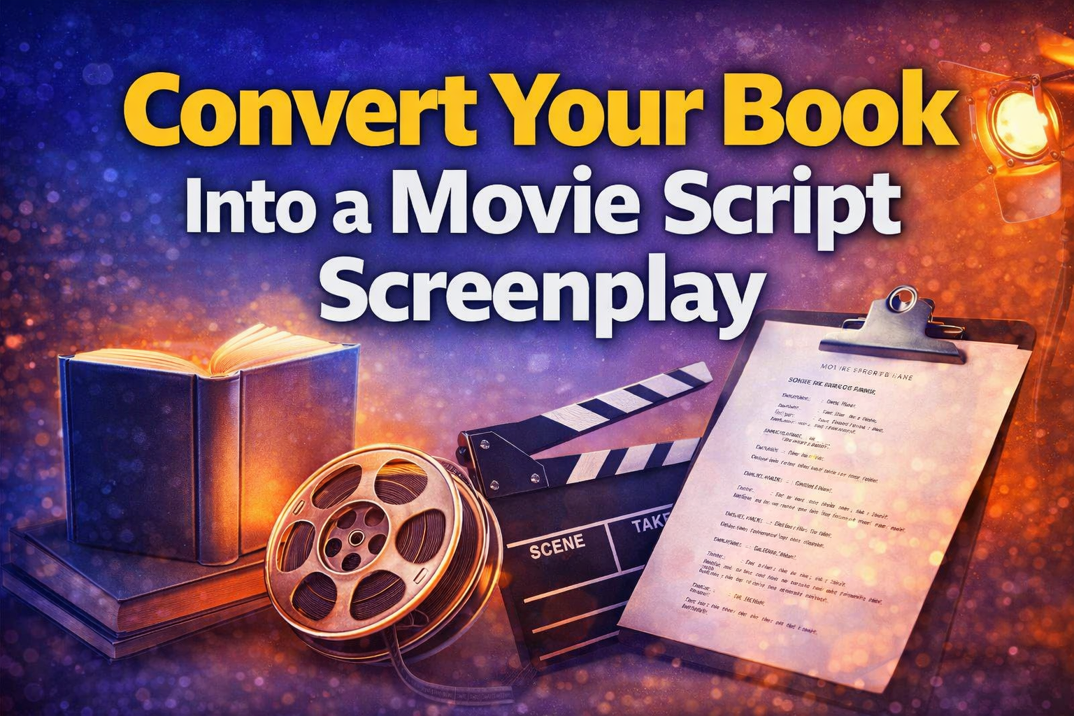 I will convert your book into a professional movie sc...