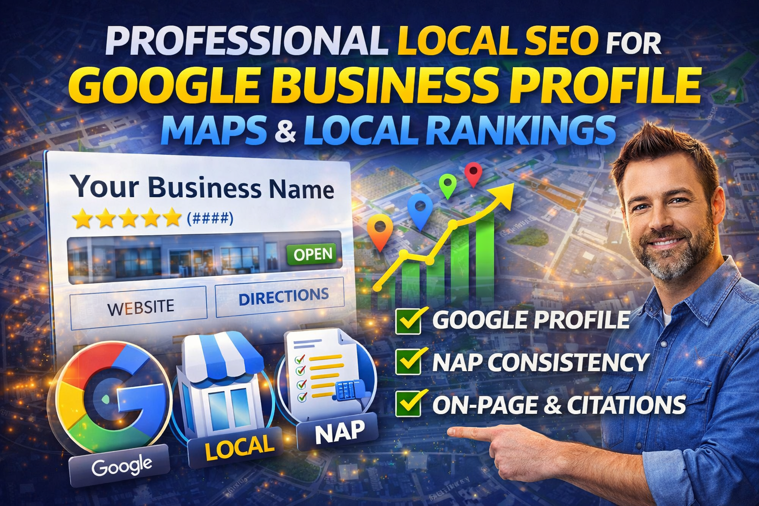 I will do professional local SEO for Google Business ...