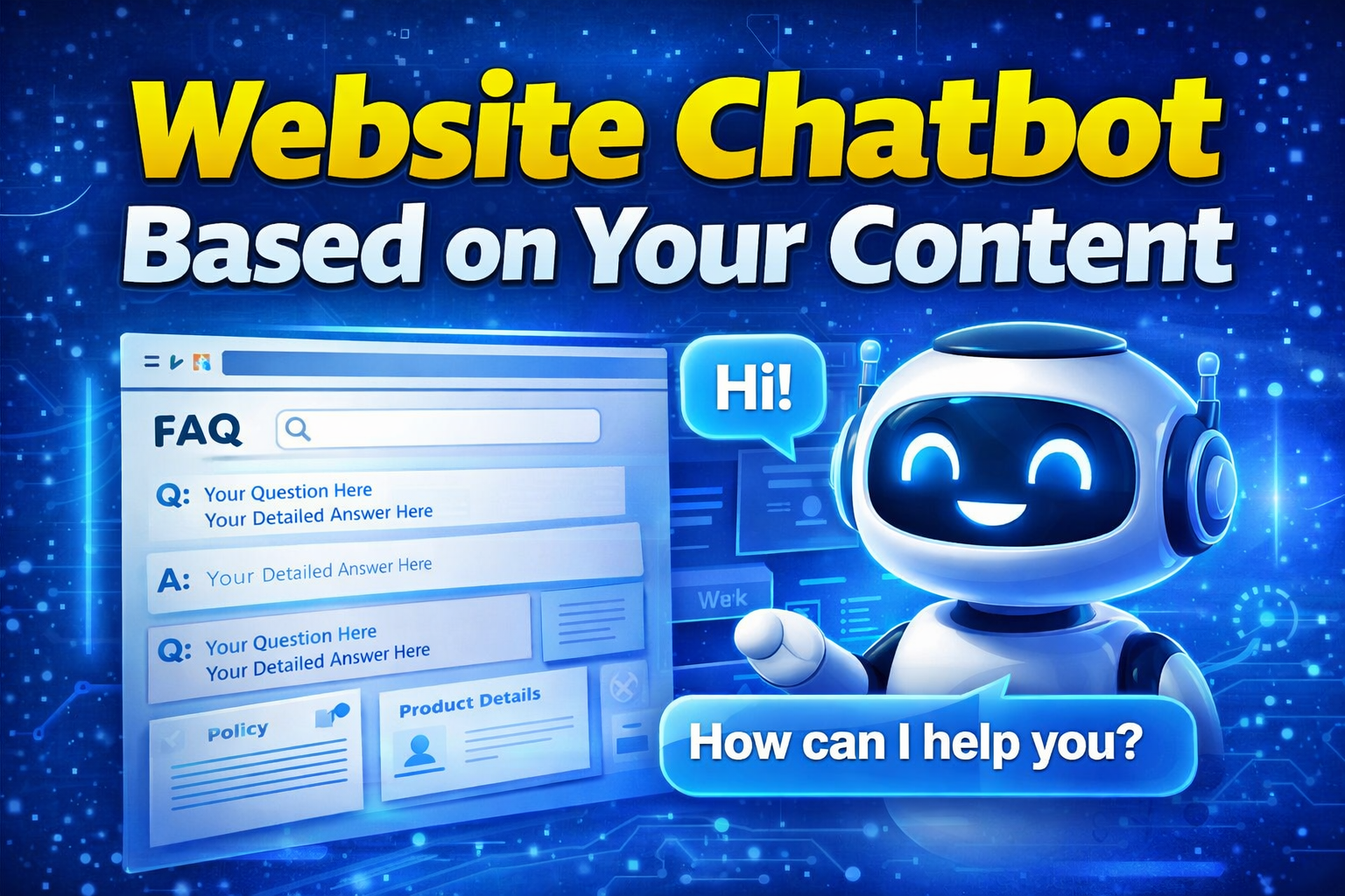 I will set up a website chatbot based on your content...